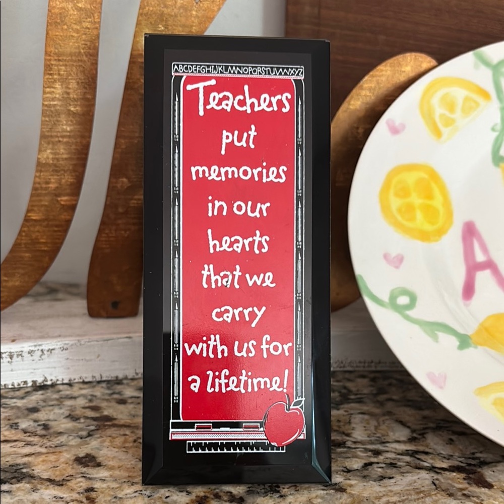 Inspirational Teacher Plaque - 🍎 🍎
